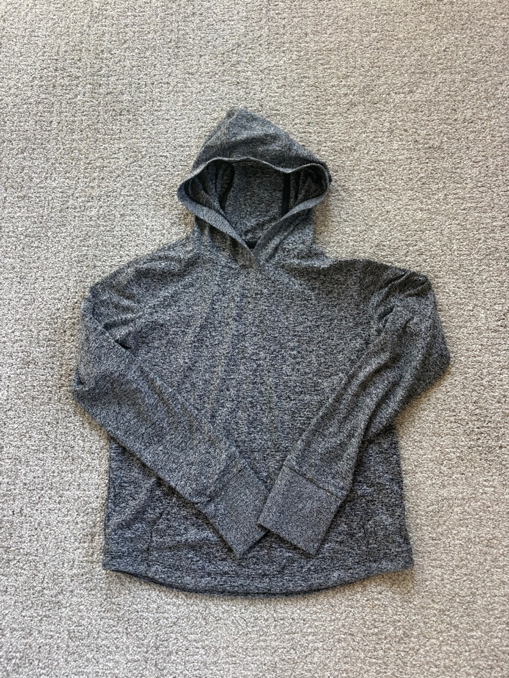 Athleta Girl Uptempo Hooded Top Gray Size M (8-10)